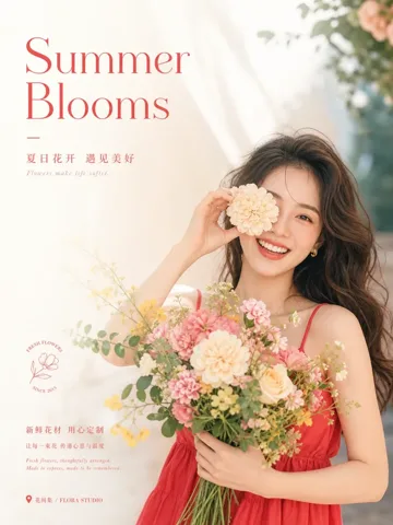 柔光花影·花束明妆·夏日写真参考样片