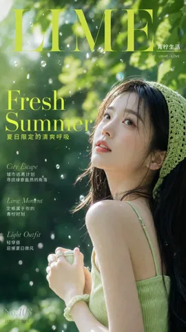 透叶逆光·青绿少女·夏日写真参考样片